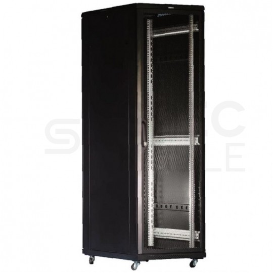 Szafa stojąca RACK 19" 42U 800x1000mm drzwi szklane czarna TOTEN G7