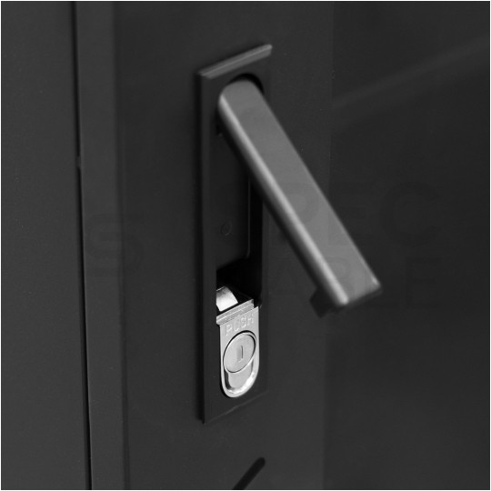 Szafa stojąca RACK 19" 42U 800x800mm drzwi szklane wyposażona czarna GT