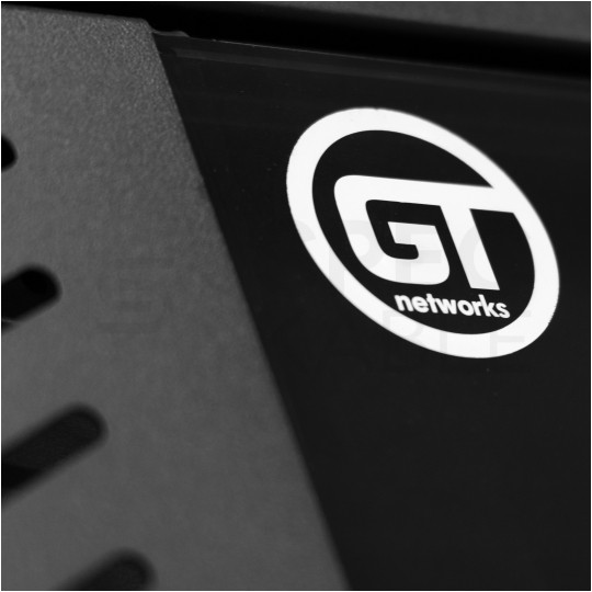 Szafa stojąca RACK 19" 42U 800x800mm drzwi szklane wyposażona czarna GT