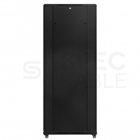 Szafa stojąca RACK 19" 42U 800x800mm drzwi szklane wyposażona czarna GT