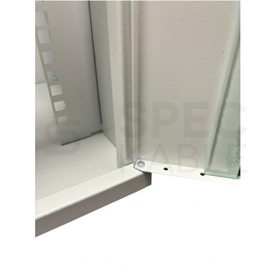 Szafa wisząca RACK 10" 4,5U 300mm drzwi szklane szara NETRACK S-Line