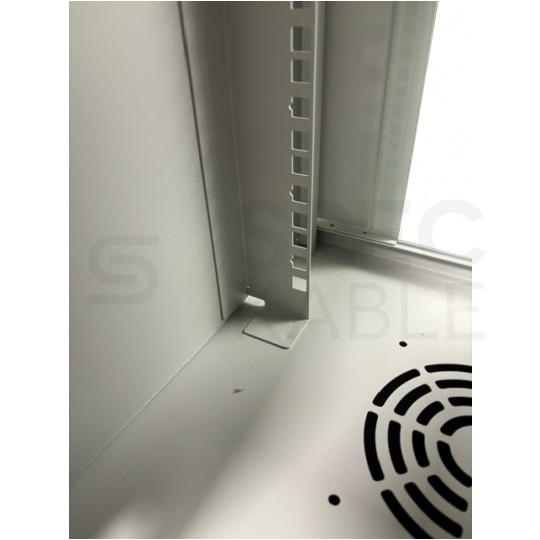 Szafa wisząca RACK 10" 4,5U 300mm drzwi szklane szara NETRACK S-Line