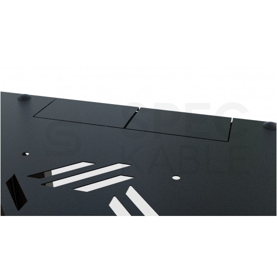 Szafa wisząca RACK 10" 4U 300mm drzwi szklane czarna