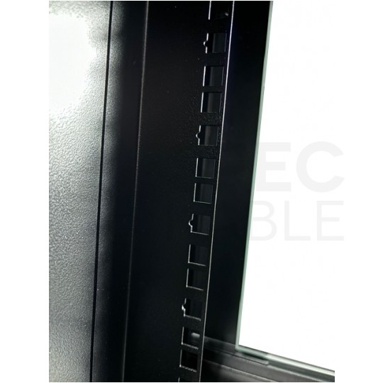 Szafa wisząca RACK 10" 6U 300mm drzwi szklane czarna NETRACK S-Line