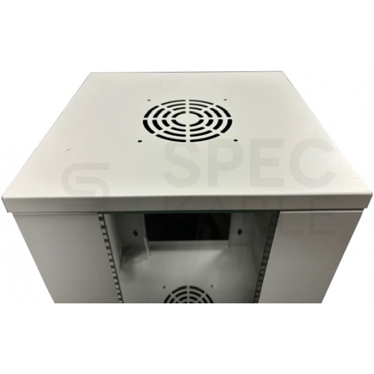 Szafa wisząca RACK 10" 6U 300mm drzwi szklane szara NETRACK S-Line