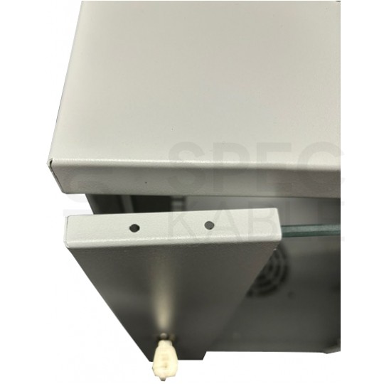 Szafa wisząca RACK 10" 6U 300mm drzwi szklane szara NETRACK S-Line