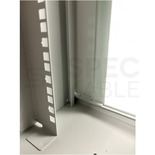 Szafa wisząca RACK 10" 6U 300mm drzwi szklane szara NETRACK S-Line