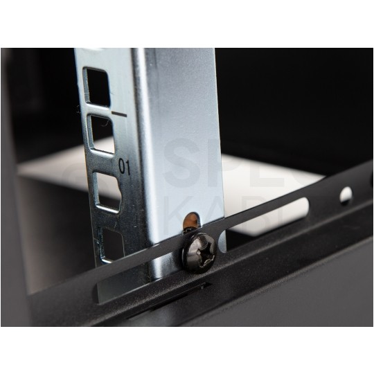 Szafa wisząca RACK 10" 9U 300mm drzwi szklane czarna NEKU TS