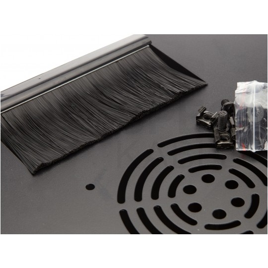 Szafa wisząca RACK 10" 9U 300mm drzwi szklane czarna NEKU TS