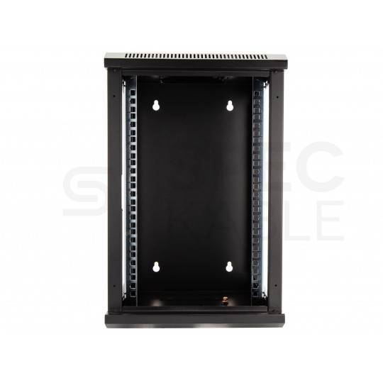Szafa wisząca RACK 10" 9U 300mm drzwi szklane czarna NEKU TS