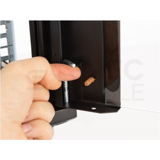 Szafa wisząca RACK 10" 9U 300mm drzwi szklane czarna NEKU TS