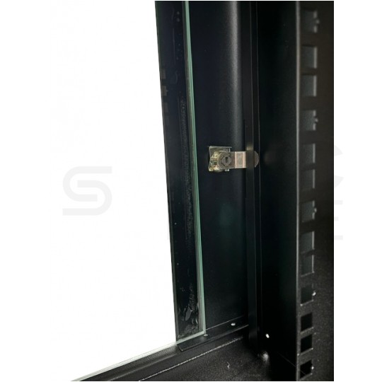 Szafa wisząca RACK 10" 9U 300mm drzwi szklane czarna NETRACK S-Line