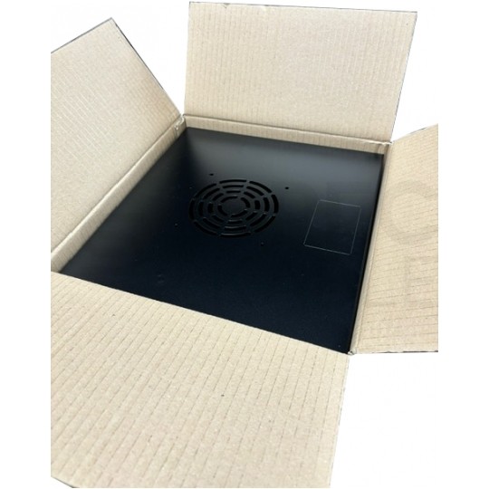 Szafa wisząca RACK 10" 9U 300mm drzwi szklane czarna NETRACK S-Line