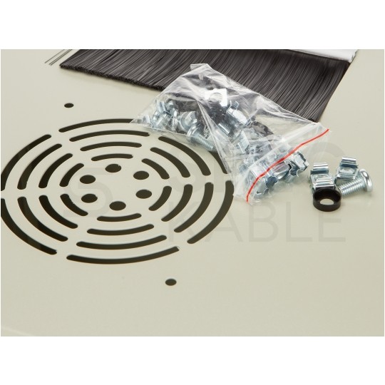 Szafa wisząca RACK 10" 9U 300mm drzwi szklane szara NEKU TS