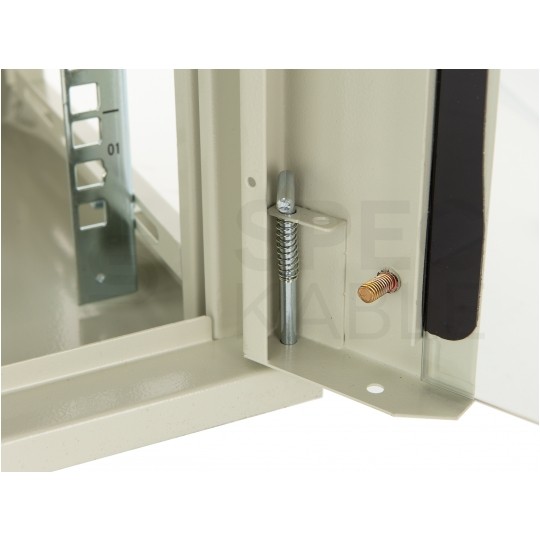 Szafa wisząca RACK 10" 9U 300mm drzwi szklane szara NEKU TS