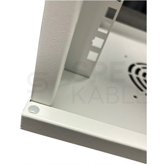 Szafa wisząca RACK 10" 9U 300mm drzwi szklane szara NETRACK S-Line