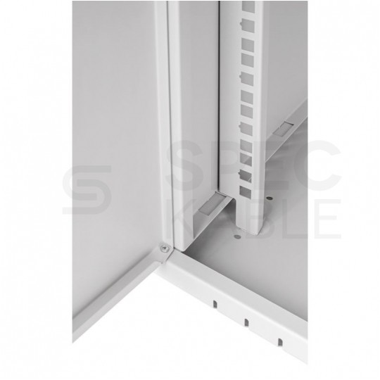 Szafa wisząca RACK 19" 12U 450mm drzwi szklane szara BOX