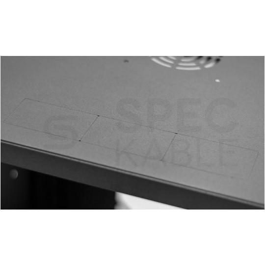 Szafa wisząca RACK 19" 12U 600mm drzwi szklane czarna BOX