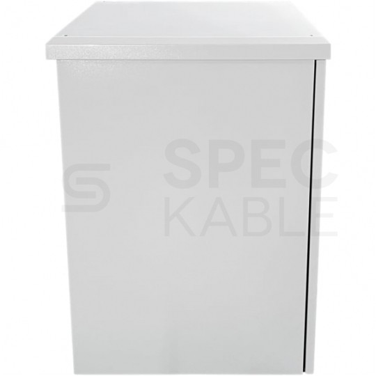 Szafa wisząca RACK 19" 12U 600mm zewnętrzna hermetyczna drzwi pełne z zamkiem szara IP55 ALANTEC