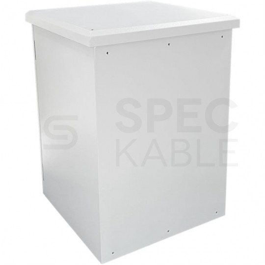 Szafa wisząca RACK 19" 12U 600mm zewnętrzna hermetyczna drzwi pełne z zamkiem szara IP55 ALANTEC