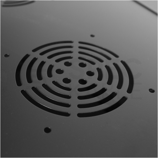 Szafa wisząca RACK 19" 15U 450mm drzwi szklane czarna GTS zdejmowane boki Seria AD