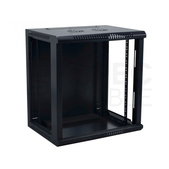 Szafa wisząca RACK 19" 15U 600mm drzwi szklane czarna NEKU TS BOX