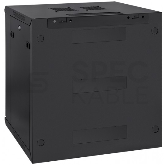 Szafa wisząca RACK 19" 18U 600mm drzwi szklane czarna TOTEN