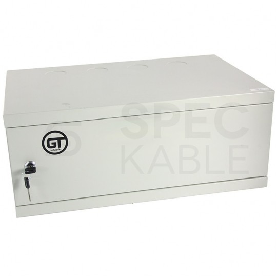 Szafa wisząca RACK 19" 4U 350mm drzwi pełne szara