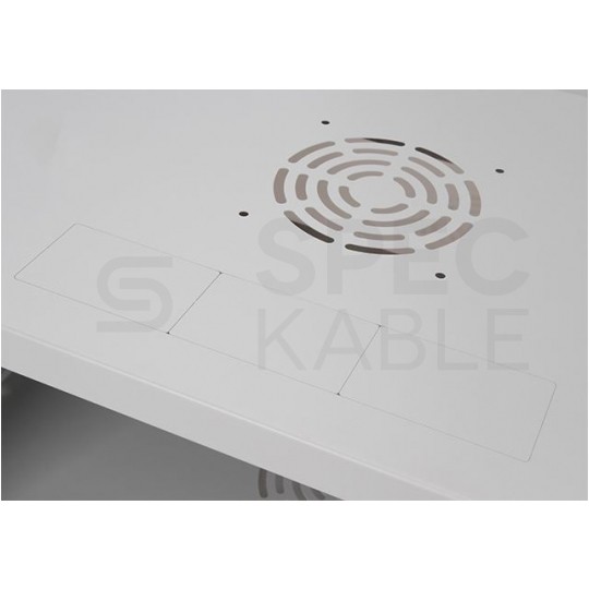 Szafa wisząca RACK 19" 4U 350mm drzwi szklane szara PRO