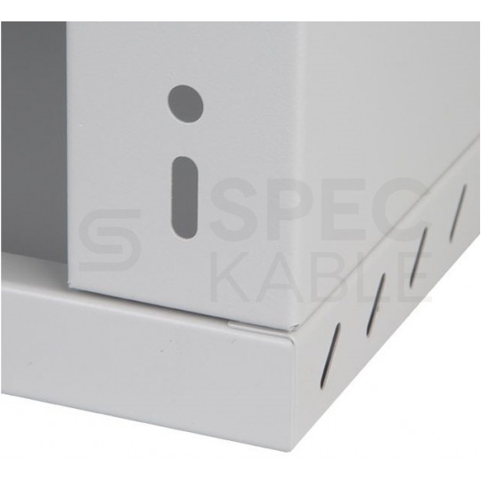 Szafa wisząca RACK 19" 4U 350mm drzwi szklane szara PRO