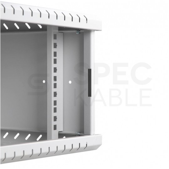Szafa wisząca RACK 19" 4U 350mm drzwi szklane szara PRO