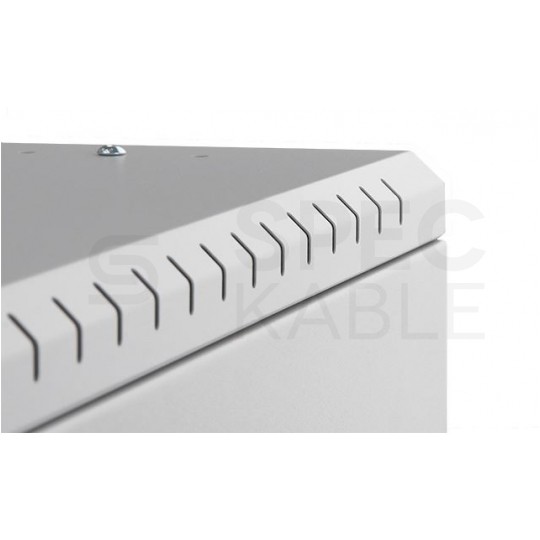 Szafa wisząca RACK 19" 4U 350mm drzwi szklane szara PRO