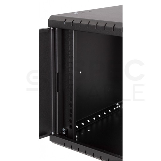 Szafa wisząca RACK 19" 4U 450mm drzwi szklane czarna BOX