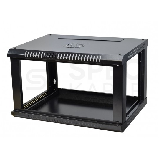 Szafa wisząca RACK 19" 4U 450mm drzwi szklane czarna NEKU TS BOX