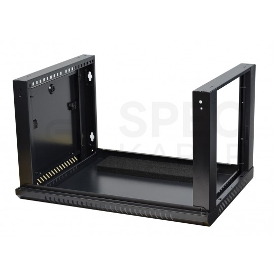 Szafa wisząca RACK 19" 4U 450mm drzwi szklane czarna NEKU TS BOX