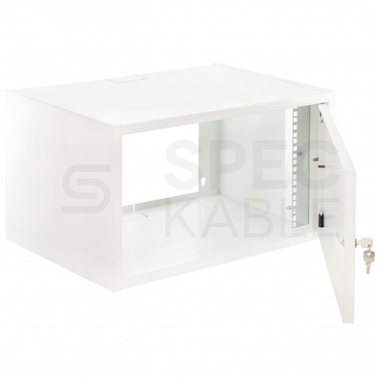 Szafa wisząca RACK 19" 6U 350mm drzwi pełne szara NEKU
