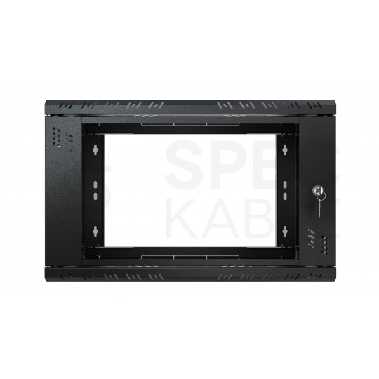 Szafa wisząca RACK 19" 6U 350mm drzwi szklane czarna ECO BOX
