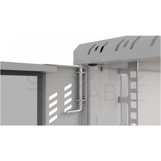 Szafa wisząca RACK 19" 6U 350mm drzwi szklane szara BOX