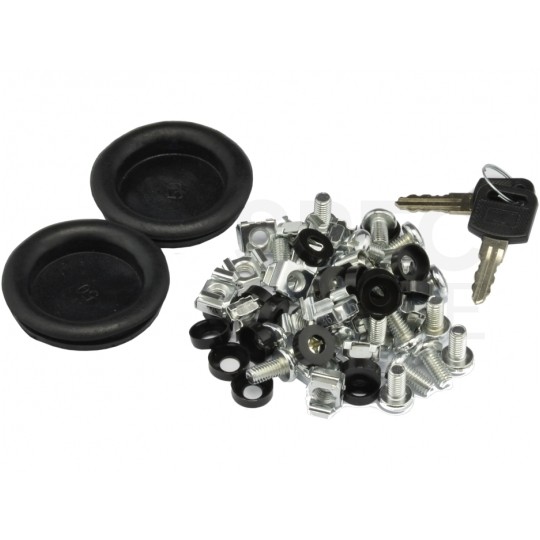 Szafa wisząca RACK 19" 6U 400mm drzwi szklane szara GT