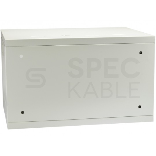 Szafa wisząca RACK 19" 6U 400mm drzwi szklane szara GT