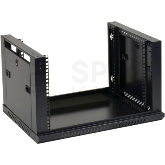 Szafa wisząca RACK 19" 6U 450mm drzwi szklane czarna NEKU TS BOX