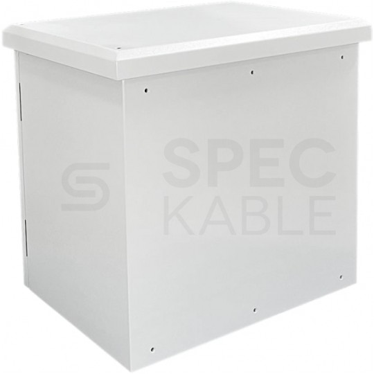 Szafa wisząca RACK 19" 6U 600x450mm zewnętrzna hermetyczna drzwi pełne z zamkiem szara IP55 ALANTEC