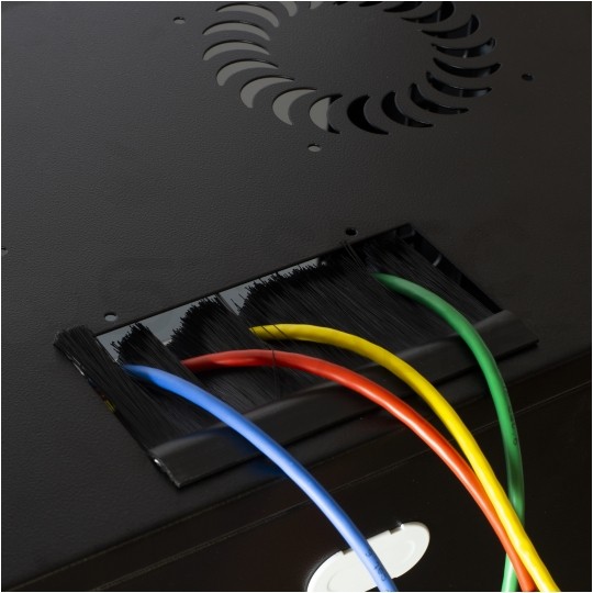 Szafa wisząca RACK 19" 7U 400mm drzwi szklane czarna SOHO-BOX MIRSAN