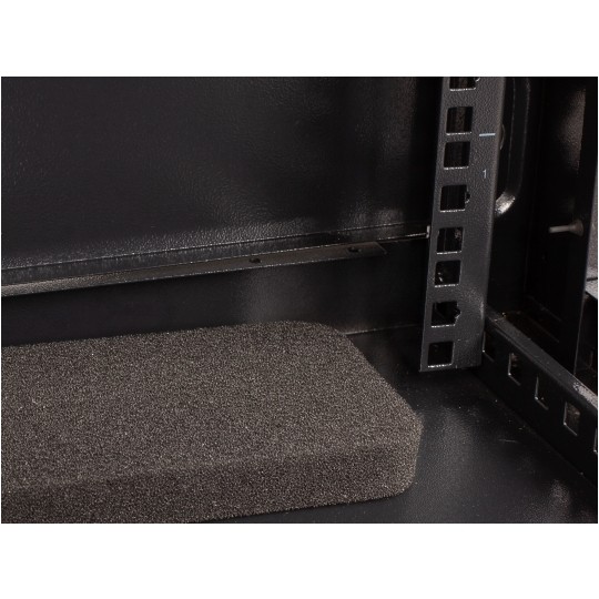 Szafa wisząca RACK 19" 9U 450mm drzwi pełne czarna NEKU TS BOX