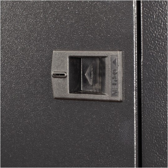 Szafa wisząca RACK 19" 9U 450mm drzwi pełne czarna NEKU TS BOX