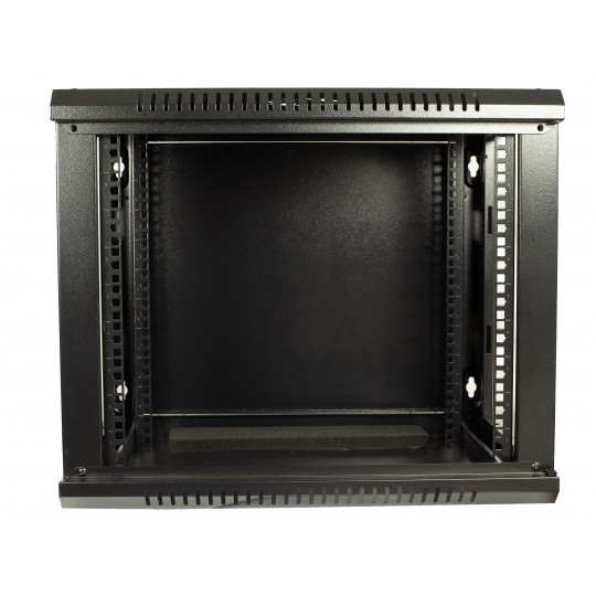 Szafa wisząca RACK 19" 9U 450mm drzwi pełne czarna NEKU TS BOX