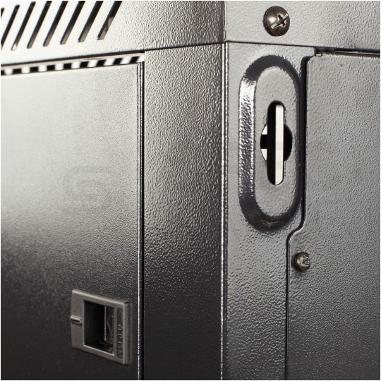 Szafa wisząca RACK 19" 9U 450mm drzwi pełne czarna NEKU TS BOX