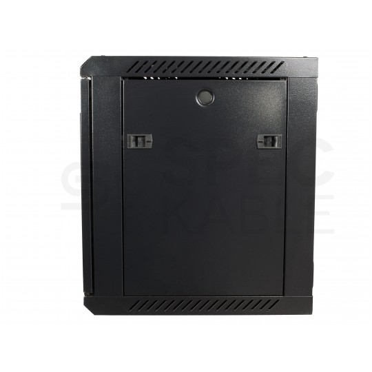 Szafa wisząca RACK 19" 9U 450mm drzwi pełne czarna NEKU TS BOX