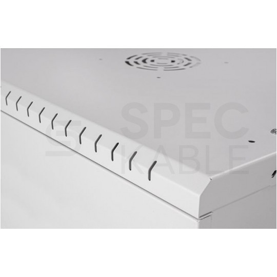 Szafa wisząca RACK 19" 9U 450mm drzwi pełne szara PRO