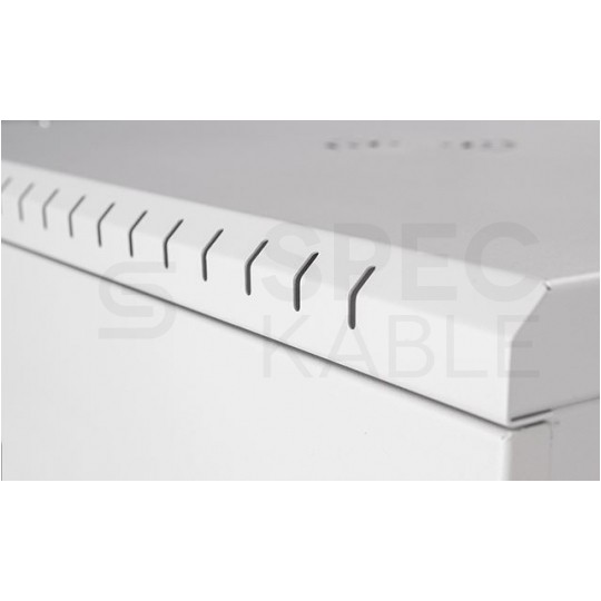 Szafa wisząca RACK 19" 9U 450mm drzwi pełne szara PRO